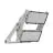 Ledvance Proiettore LED Max Radial 45 Aluminium Grigio 900W 185000lm 45d - 830 Luce Calda -  | IP66 - Simmetrico