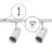 Bright Choice Set completo 1-Fase Rail 1 Metro Bianca | incl. 2x Faretti + GU10 2700K 3W Dimmerabile + Tappo Di Chiusura, Connettore di Alimentazione